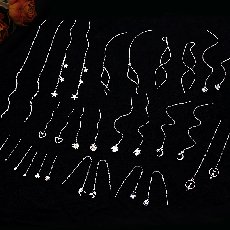 s925 sterling silver bean cube earrings women's cold wind sleep free earrings earrings 2021 new trendy earrings