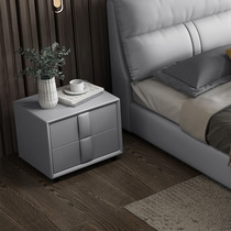  Nordic leather bedside table Simple modern economical bedroom light luxury storage cabinet can be customized color size B06#
