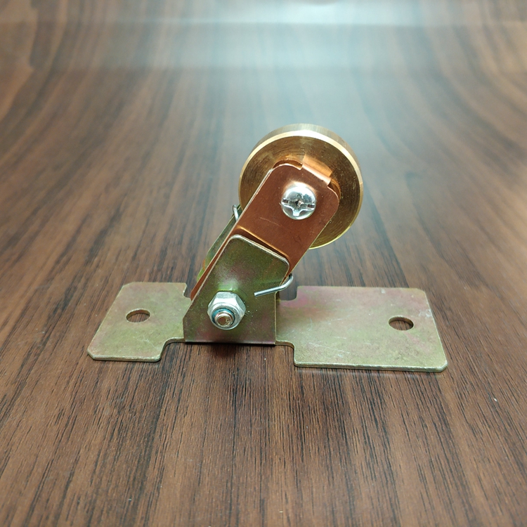 A- 02 conductive wheel table two-way copper wheel guide electronic solid one inch conductive brush collector rail pole electric wheel