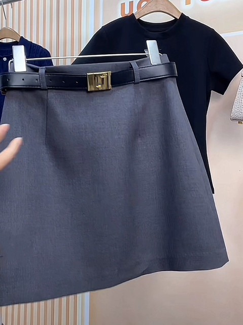 High-waisted suit skirt for women in spring and summer 2025