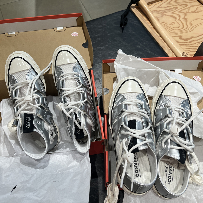 Onverse Converse Future Silver Chuck 1970S High and Low Top Men's and Women's Casual Shoes A15187C A15188C Onverse Converse Future Silver Chuck 1970S High and Low Top Men's and Women's Casual Shoes A15187C A15188C