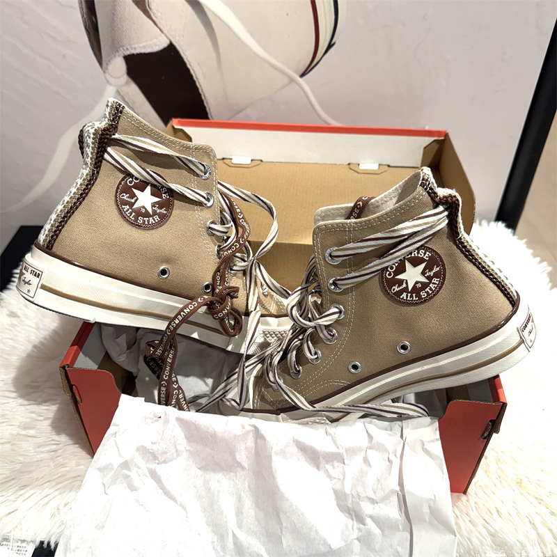 Converse 1970S Classic Retro Casual Teak Brown High-Top Casual Canvas Shoes A12447C