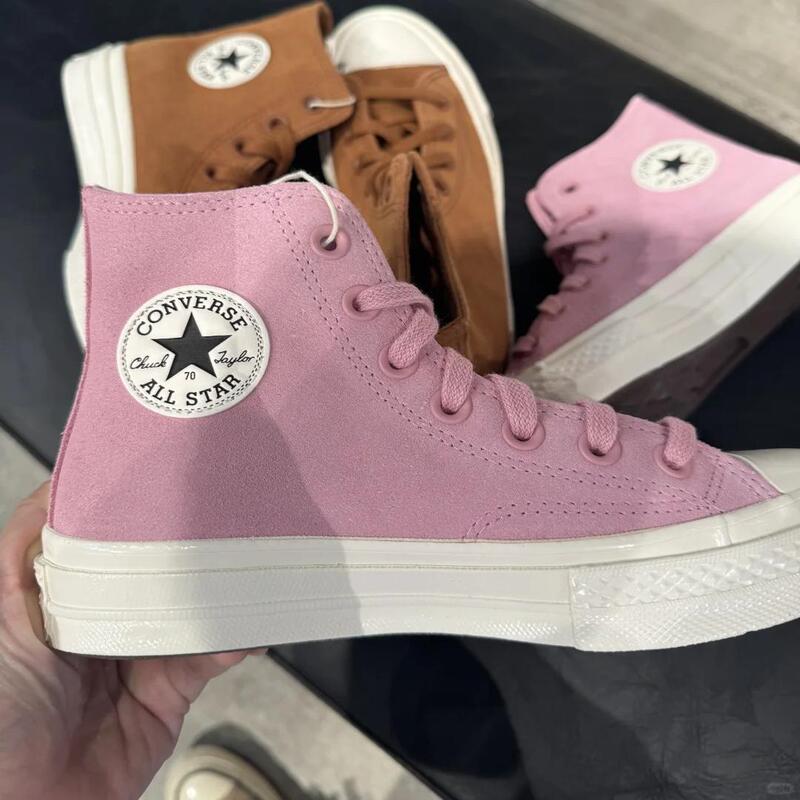Authentic Converse 1970S Melard Brown-Pink Suede High-Top Sports Canvas Shoes A11135C A11136C