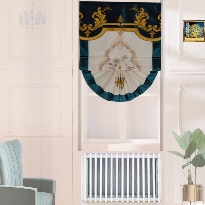 Roman curtain curtain fan-shaped children's room lifting shading Nordic European simple bedroom living room Dining room customization