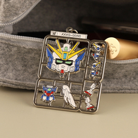 FooLii Gundam GUNDAM Flying Wing Barbatos Metal Keychain Pendant Key Chain Hollow Accessories