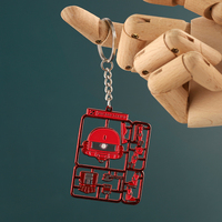 FooLii Mobile Suit Gundam MS-06 Zaku Metal Keychain Pendant Keychain Hollow Accessories