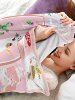 Children's cute alpaca cactus blanket is soft and comfortable, suitable for children and adults sofa bed air conditioning blanket