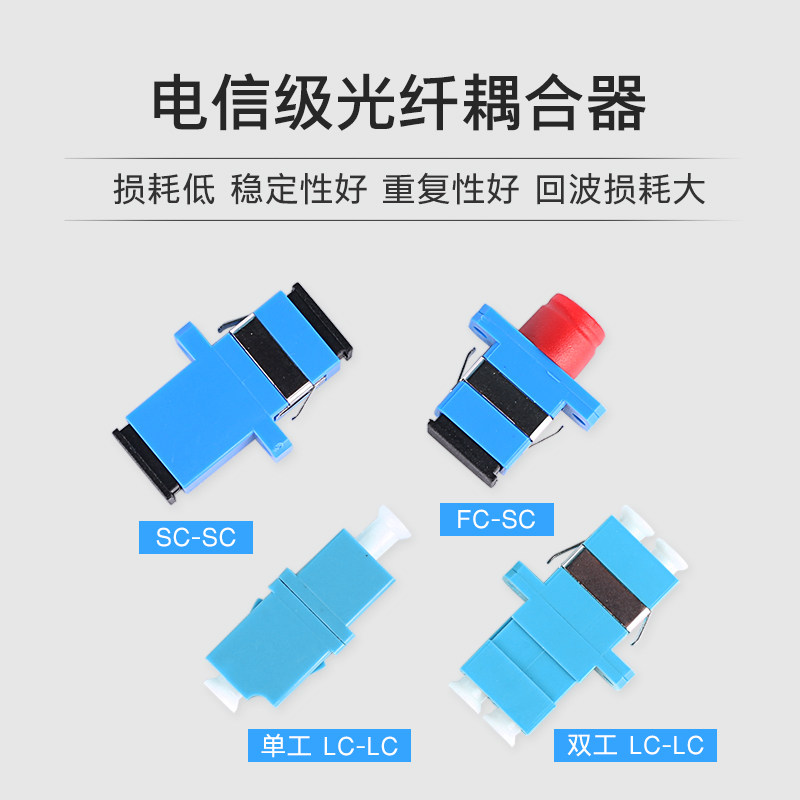 Fiber flange coupler SC-SC-FC-LC-LC flange connecting head fiber optic accessories Telecommunications grade transfer
