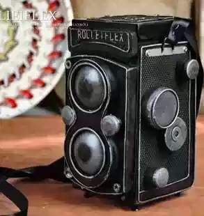 Rol eyes old camera model retro photography props model photo decorations with strap iron