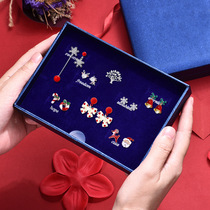 2022 New Tide Birthday Gifts Week Earrings Combined Suit Japan-ROK version of Ear Nail Anti-Allergy Ornaments Earrings