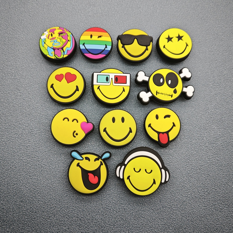 New Crocs Accessories, Shoe Charms, Crocs Shoe Decorations, Jibbitz Accessories, Smiley Emoticon Packs