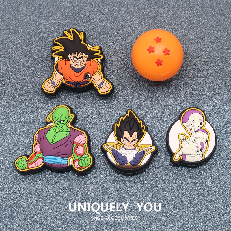 New Crocs Shoe Accessories Shoe Charms Suitable for Crocs Shoes Decoration Accessories Dragon Ball Anime Character Son Goku Shoe Charms