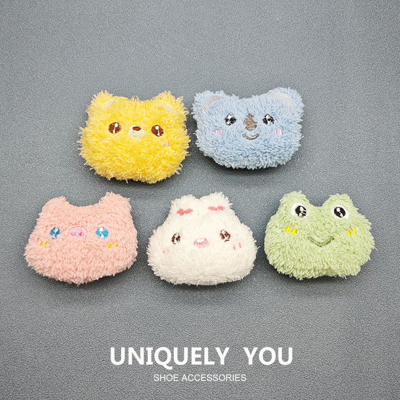 New Crocs Clogs Plush Accessories Shoe Charms Crocs Accessories DIY Shoe Decorations Frog Rabbit Bear