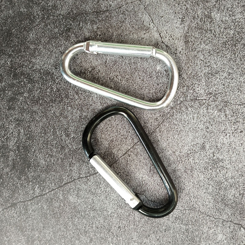 No. 6 aluminum alloy D-type buckle key chain mountaineering buckle outdoor equipment small accessories backpack portable quick hanging buckle metal buckle
