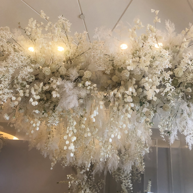 White Simulation Flower Wedding Flower Material White Embroidery Roses Alice Single Branch Irish Boutique Little Qing Flower