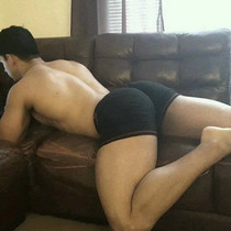 Male hip sexy four-corner underwear Peach Hip large size fake butt invisible front convex back and back plus padded buttock boxer