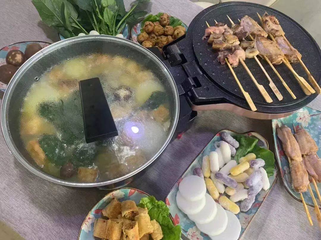 Плиты 电饼铛加深加大电饼锅涮烤一体锅悬浮式电饼铛可煎可烤可焖电饼铛