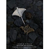 YIHE original design spotted eagle ray literary niche marine life black and white couple hand-painted ceramic brooch