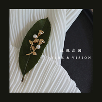 YIHE原创设计(玫瑰庄园)复古优雅气质天然珍珠防过敏925银耳钉