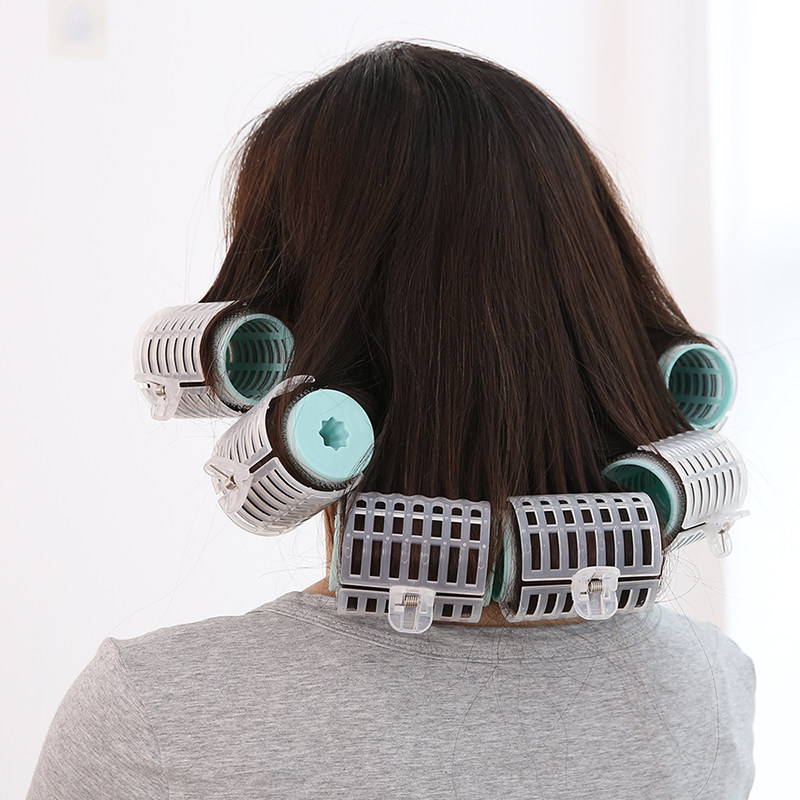 FaSoLa large self-adhesive air bangs artifact plastic barrel short hair curl clip inner buckle curler hair tool