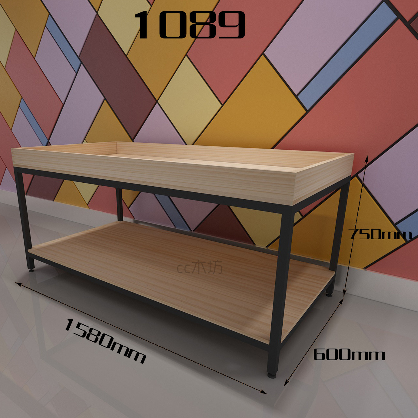 Fruit and vegetable rack supermarket fresh fruits and vegetables Nakajima shelf sub-promotion table convenience store wooden fruit basket display 21