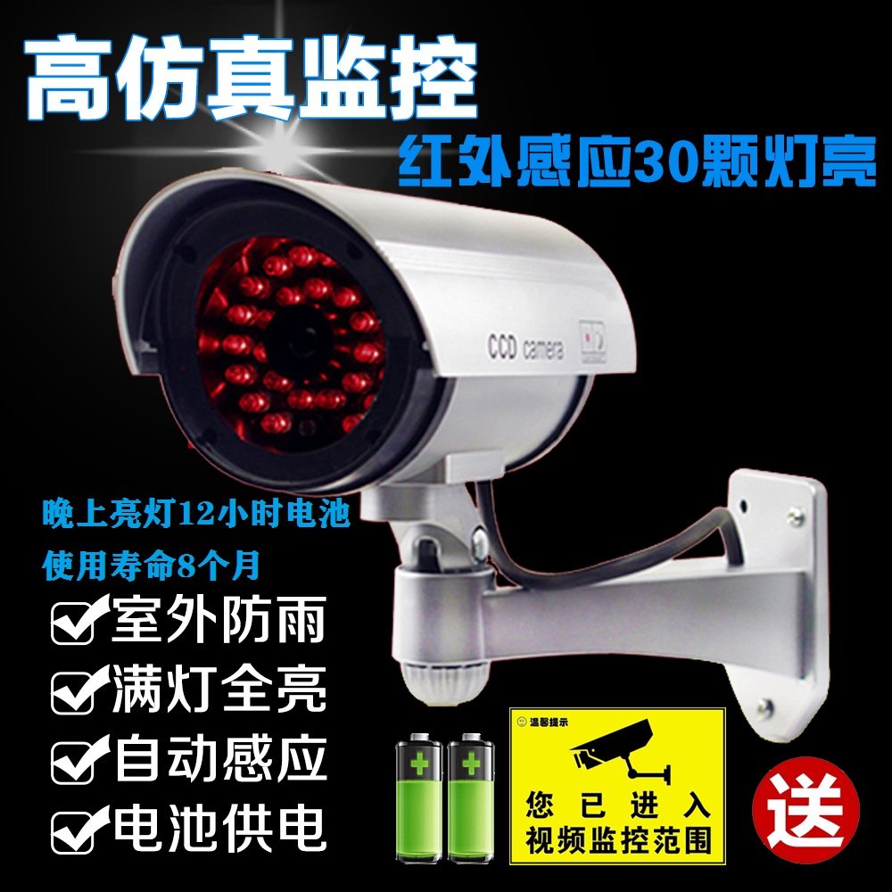 Fake camera monitor emulation camera monitor Night vision with lamp outdoor rain-proof battery life 8 months