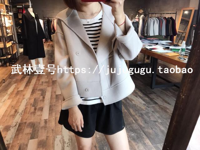 Hàng hóa tốt thua lỗ! Đẹp trai thời trang lớn ve áo đôi phải đối mặt với chiếc áo khoác ngắn cashmere mẫu áo khoác đẹp