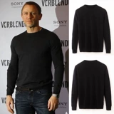 Мужской кашемировый свитер для отдыха, круглый воротник