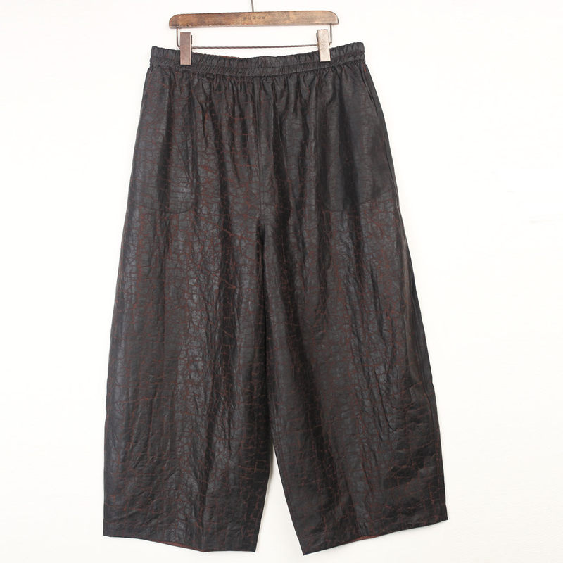 He Ni Original Design 100% Mulberry Silk Reversible Turtle Balloon Pants Women's Comfortable Pants
