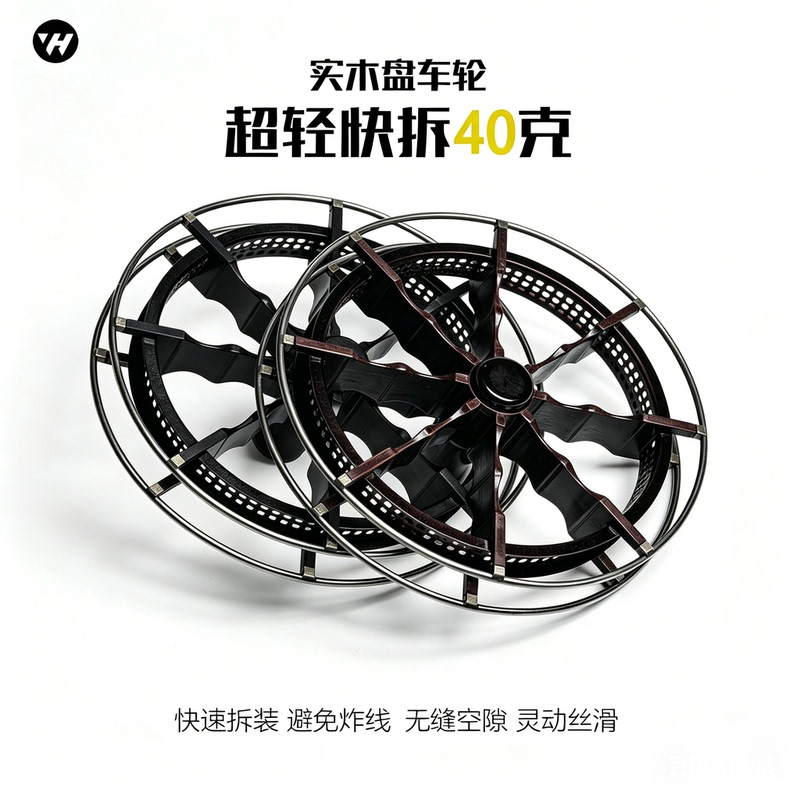 Ultra-Light Quick-Release 40g Solid Wood Reel for Stream and River Fishing, Specialized Hand-Cranked Octagonal Reel 115mm Ultra-Light Quick-Release 40g Solid Wood Reel for Stream and River Fishing, Specialized Hand-Cranked Octagonal Reel 115mm