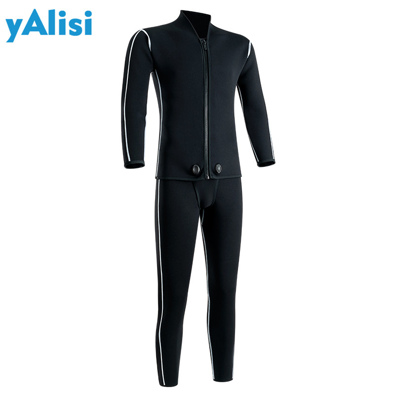 Diving Suit Men's Professional Deep Dive Hunting Fish 3 5mm Free Diving Outdoor Black Zipper Warm Split Wetsuit Pants 