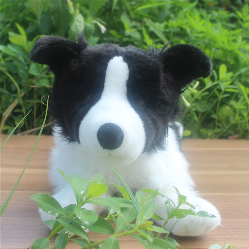 Fur Friends Plush Toy Realistic Border Collie Dog Doll Border Collie Sheepdog Doll Gift for Boyfriend/Girlfriend