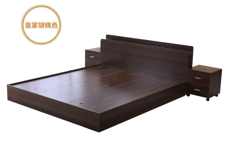 Hiện đại nhỏ gọn tấm giường 1.2 m 1.5 m 1.8 m giường đôi tatami hộp cao lưu trữ giường gỗ nối