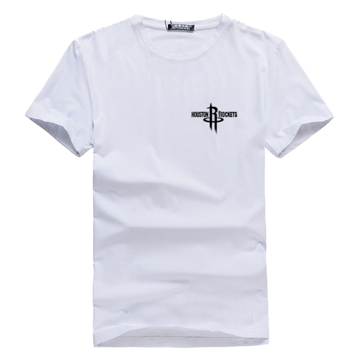Mùa hè áo thun thun cotton nam rộng kích thước ngắn tay áo thun rộng cổ áo chất béo thủy triều cộng với phân bón để tăng áo sơ mi nửa tay áo phông nam cao cấp