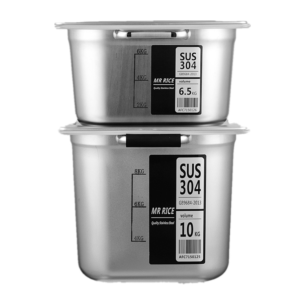 Food grade 304 stainless steel rice drum flour drum rice storage box