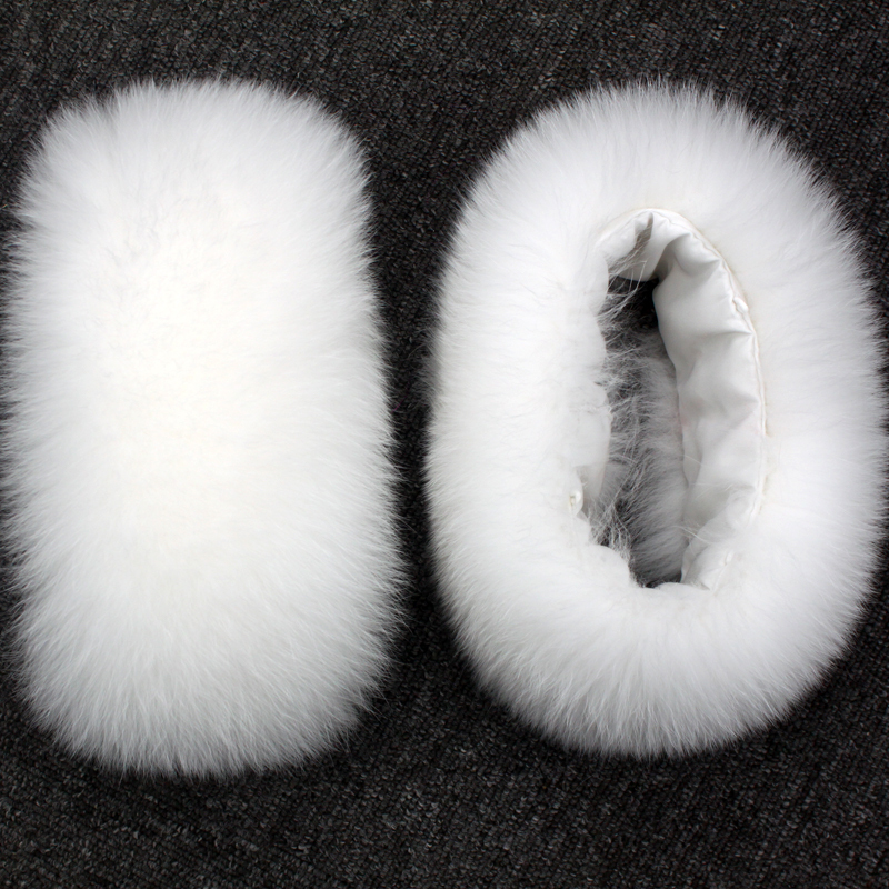 New Style Real Fox Fur Cuffs, a Pair of Fox Fur Sleeve Covers, Wrist Fur Loop Covers, Whole Fur Coat for Women