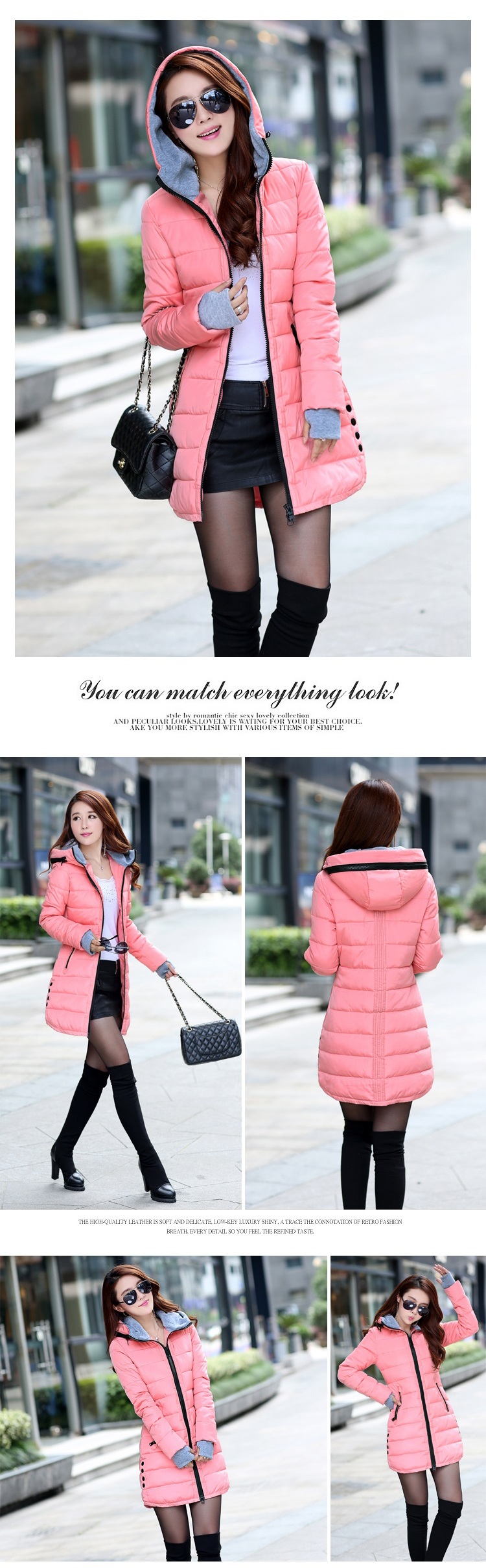 Mùa đông 2018 mới xuống chất liệu cotton dành cho nữ phiên bản Hàn Quốc của áo khoác mỏng độn dài và áo khoác dày offer ưu đãi đặc biệt áo phao mùa đông nữ