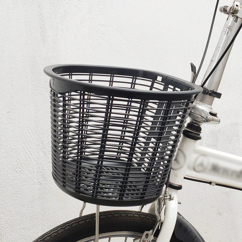 Plastic basket bicycle basket folding bicycle basket front basket electric bicycle basket front basket riding fixed