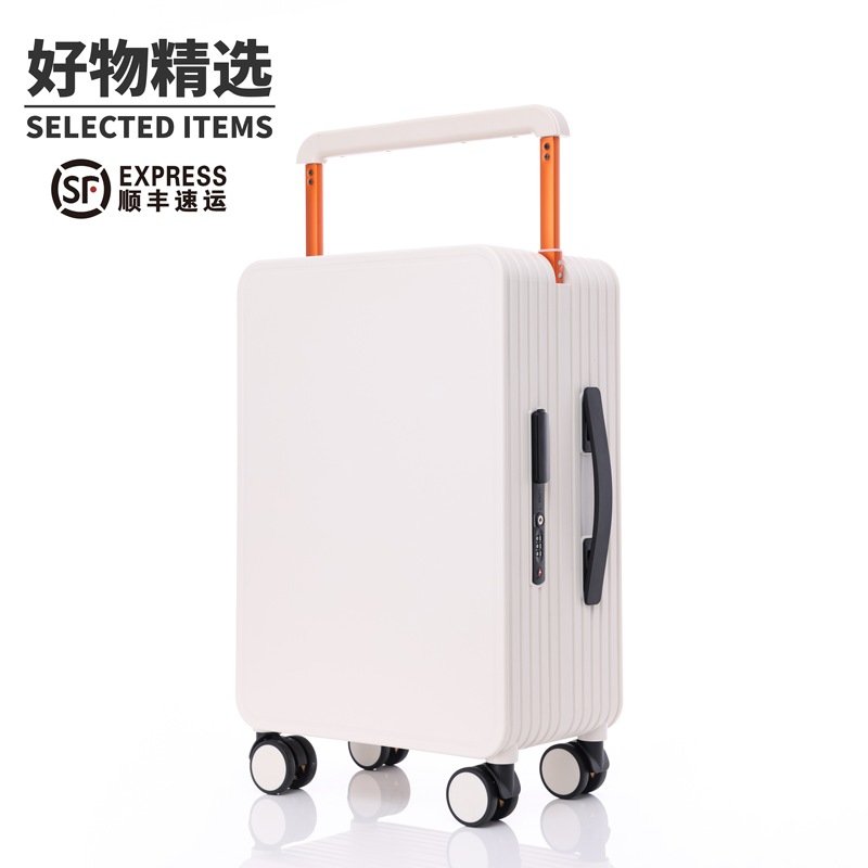 Center-Mounted Wide Handle 20inch Suitcase Aluminum Alloy Frame Wide Handle Trolley Case Silent Universal Wheels 24 Password Lock Box 26