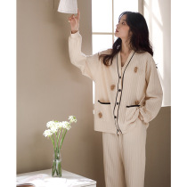 Sandro Vicari sleepwear womens spring autumn pure cotton 2021 The new online red pops are windy and cuddly