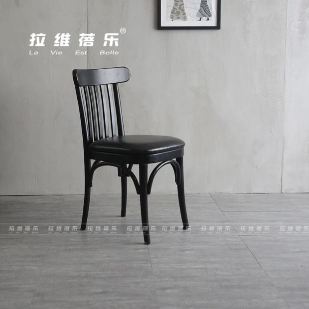 Ravi âm nhạc tùy chỉnh Starbucks ghế gỗ rắn cửa hàng trà bàn ghế cửa hàng trà cửa hàng cà phê ghế cuốn sách đồ nội thất - FnB Furniture