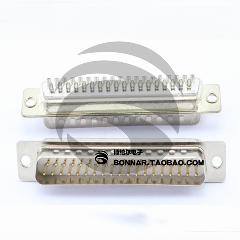 DB37 pin male head 37PIN core serial port white glue eco-friendly welding wire type light hole riveting front and back screws 1 up