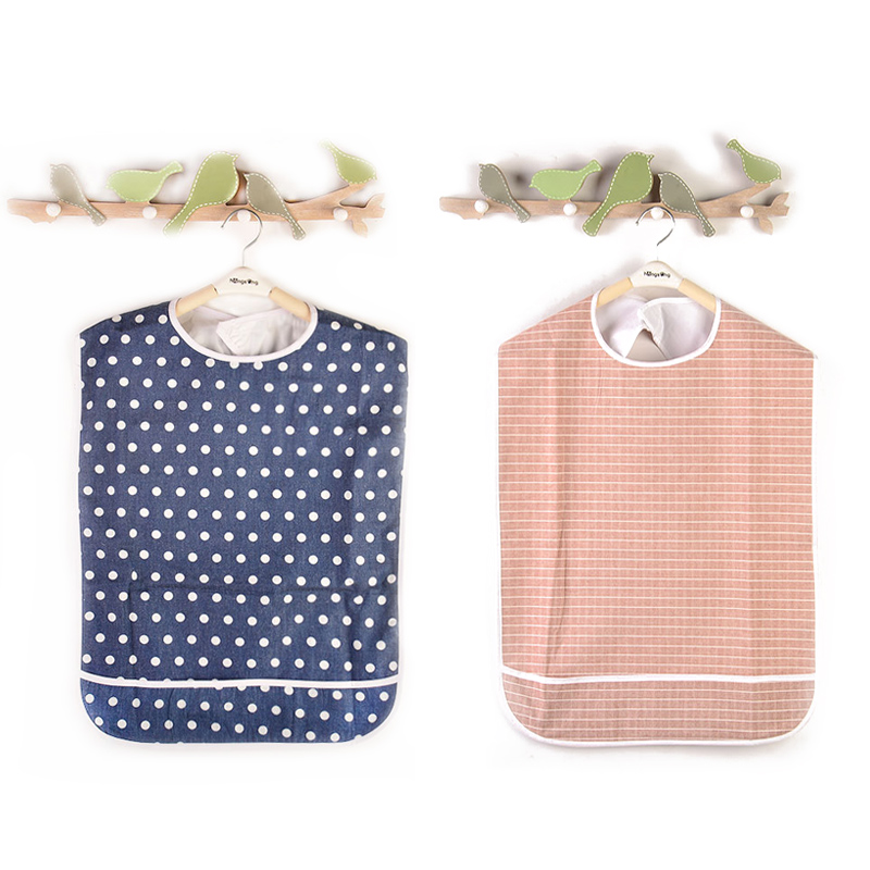 Elderly adult large bib apron leak-proof meal pocket adult eating saliva towel adult bib elderly waterproof