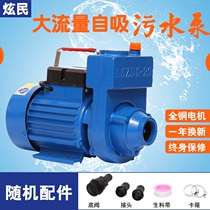 Copper core cast iron sewage super large flow self-priming pump centrifugal septic tank biogas household agricultural irrigation sprinkler irrigation pumping