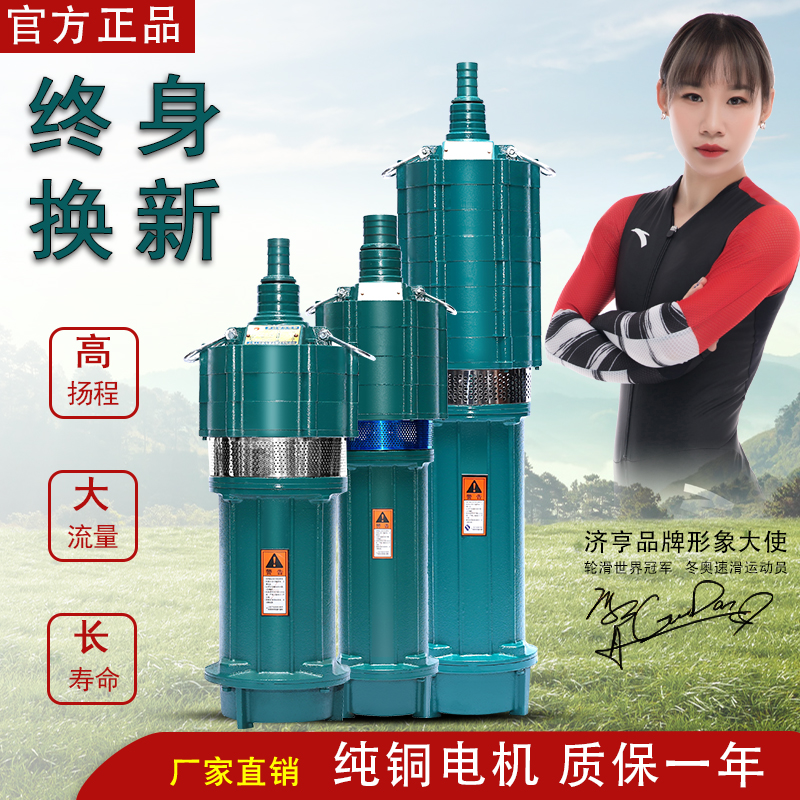 Jiheng copper core multi-stage submersible pump high head agricultural pump irrigation site precipitation pump small mouse household pump