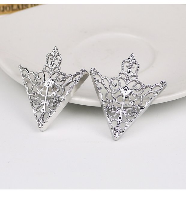 Tính cách Hàn Quốc Openwork Áo cổ áo Góc cổ áo Clip Cổ áo Khóa Trâm Nam và Nữ Cổ áo Pin Cổ áo ghim cài áo ngọc trai
