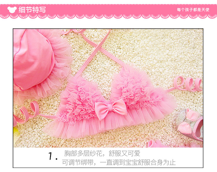 Chia bé gái Hàn Quốc lớn, vừa và nhỏ mặc bikini công chúa bé gái kiểu váy liền thân cho bé dễ thương đồ bơi - Bộ đồ bơi của Kid đồ bơi cho be gái
