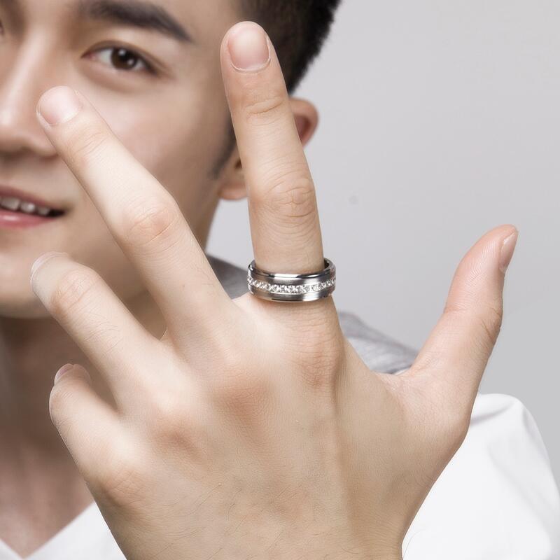 Bague homme en Or tungstene - Ref 3089185 Image 4