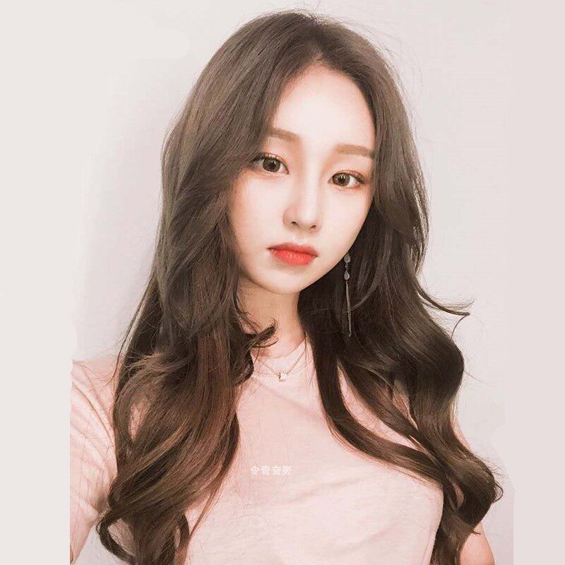 U-shaped long curly hair half head cover wig invisible seamless natural big wave wig female hair extension wig piece medium long hair