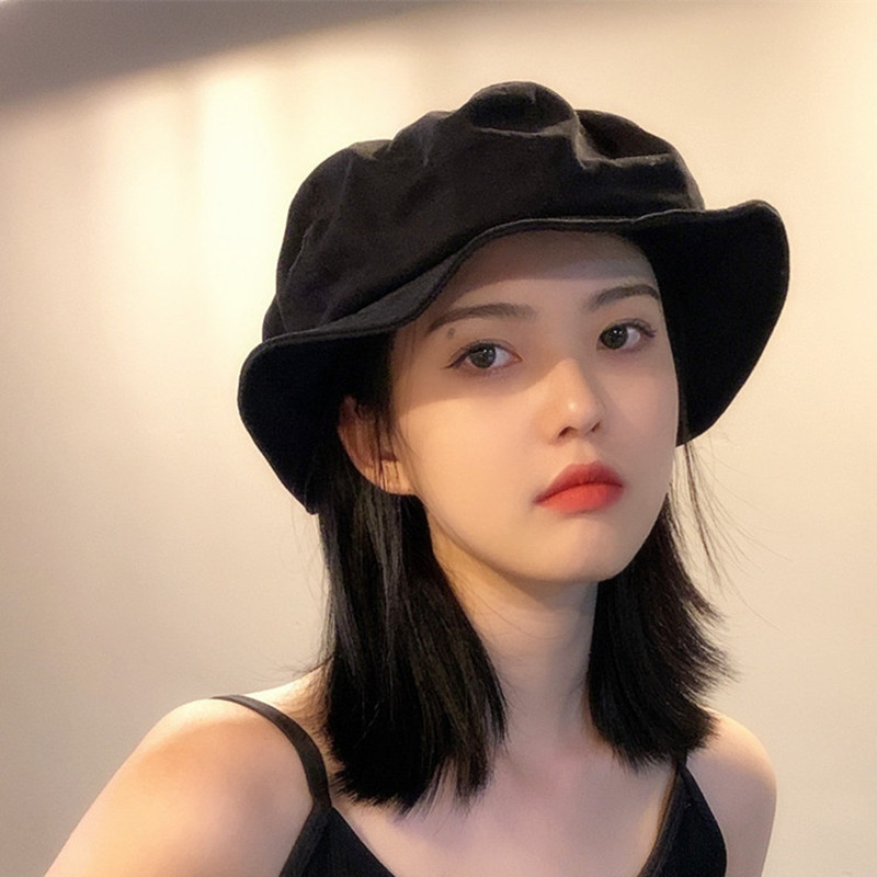 Cloud hat wig detachable fashion Japanese simple short straight hair mid-length straight hair micro-curly collarbone hair female natural